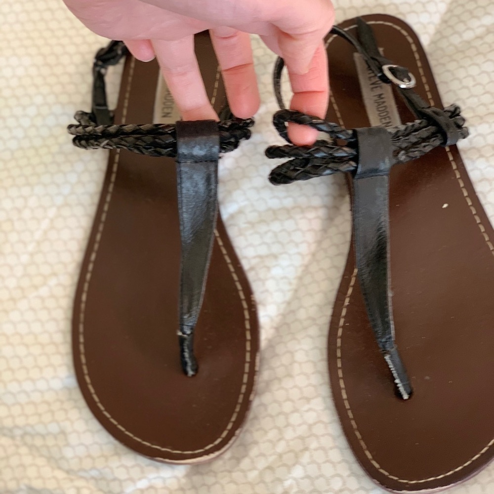 Black Braided Sandals